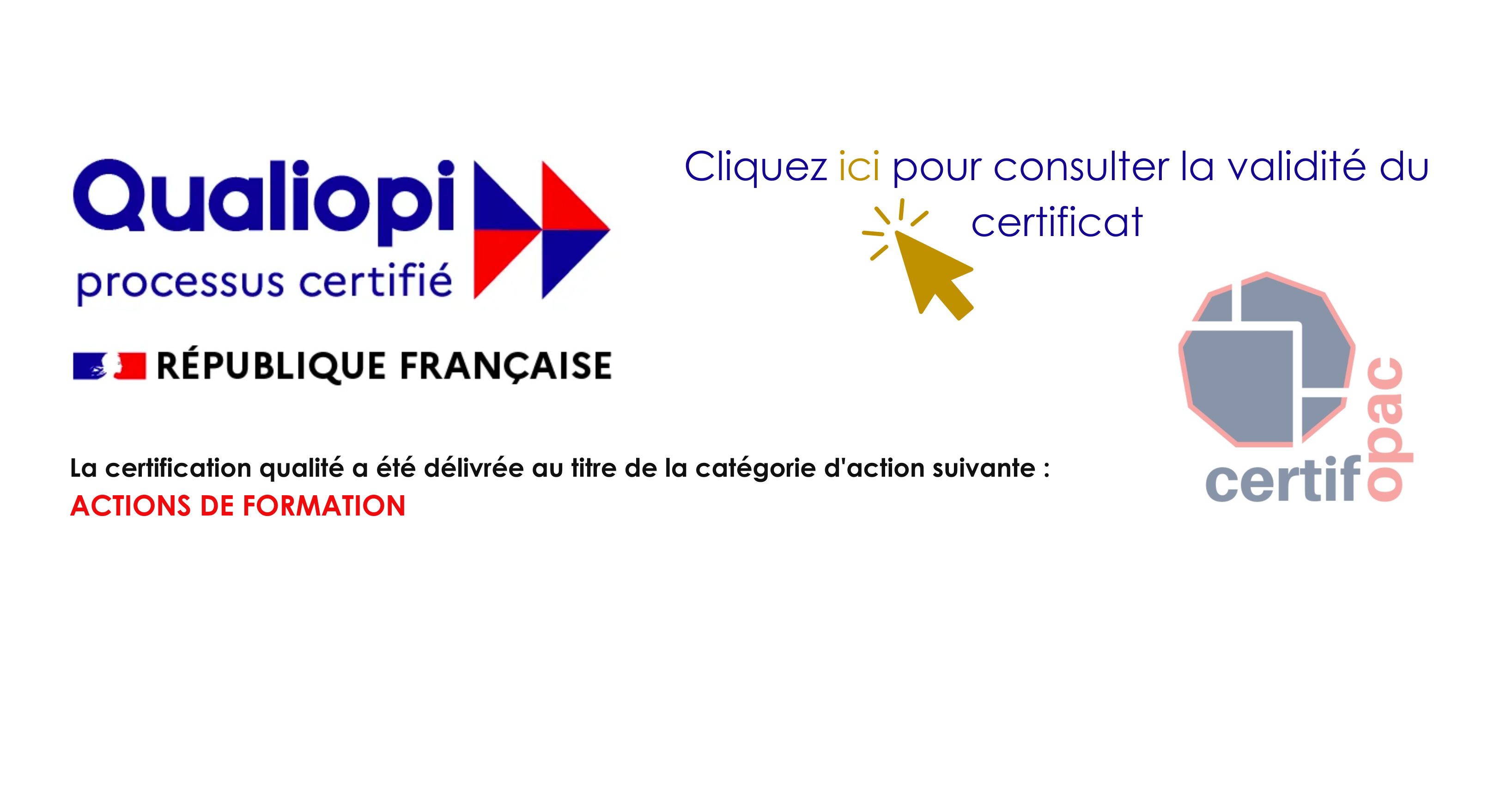 Certification Qualiopi — Actions de formation